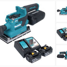 Makita DBO 381 RFU Akku Schwingschleifer 18 V 93 x 185 mm Brushless + 2x Akku 3,0 Ah + Ladegerät