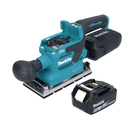 Makita DBO 381 M1U 18 V 93 x 185 mm Levigatrice vibrante a batteria senza spazzole + 1 batteria da 4,0 Ah - senza caricabatterie