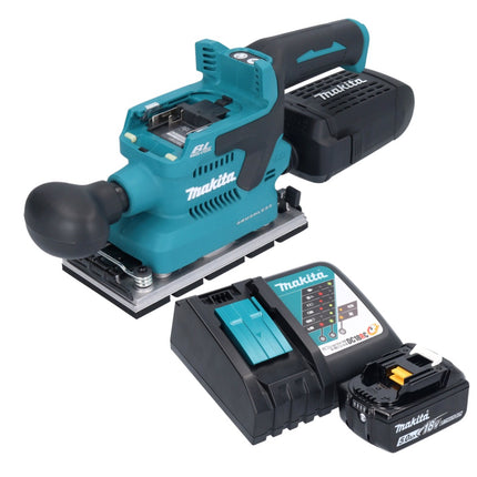 Makita DBO 381 RT1U 18 V 93 x 185 mm Vibrofinitrice a batteria senza spazzole + 1x batteria 5,0 Ah + caricabatterie