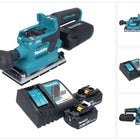 Makita DBO 381 RGU Akku Schwingschleifer 18 V 93 x 185 mm Brushless + 2x Akku 6,0 Ah + Ladegerät