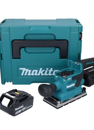 Makita DBO 381 T1JU Akumulatorowa szlifierka oscylacyjna 18 V 93 x 185 mm bezszczotkowa + 1x akumulator 5,0 Ah + Makpac - bez ładowarki