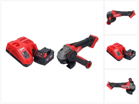 Amoladora angular a batería Milwaukee M18 FSAG125X-601 18 V 125 mm sin escobillas + 1x batería 6,0 Ah + cargador