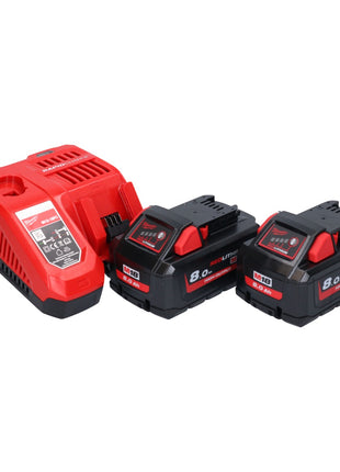 Milwaukee M18 FSAG125X-802 Akku Winkelschleifer 18 V 125 mm Brushless + 2x Akku 8,0 Ah + Ladegerät