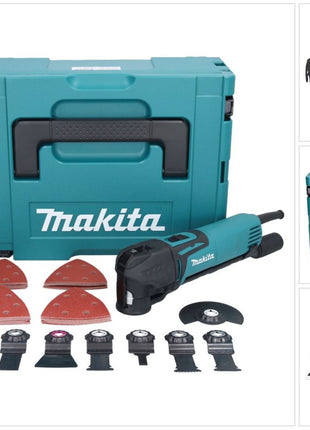 Makita TM 3010 CX3J outil multifonction 320 W OIS / Starlock + jeu d'accessoires 59 pièces + Makpac