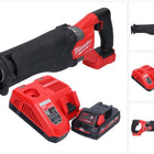 Milwaukee M18 FSZ-301 cordless Recipro reciprocating saw 18 V brushless + 1x battery 3.0 Ah + charger