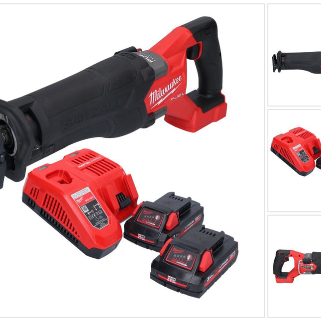 Milwaukee M18 FSZ-302 Akku Recipro Säbelsäge 18 V Brushless + 2x Akku 3,0 Ah + Ladegerät