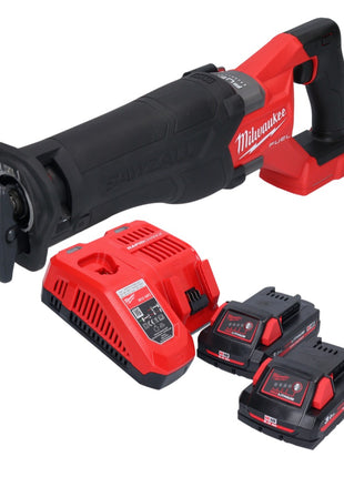 Milwaukee M18 FSZ-302 akumulatorowa pilarka szablasta 18 V bezszczotkowa + 2x akumulator 3,0 Ah + ładowarka