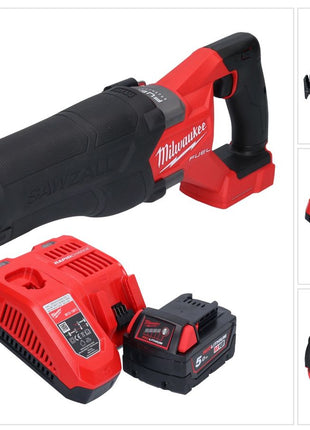 Milwaukee M18 FSZ-501 akumulatorowa pilarka szablasta 18 V bezszczotkowa + 1x akumulator 5,0 Ah + ładowarka