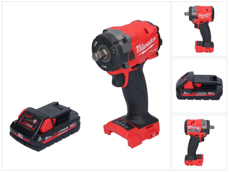 Clé à chocs sans fil Milwaukee M18 FIW2F12-301 18 V 339 Nm 1/2" brushless + 1x batterie 3,0 Ah - sans chargeur