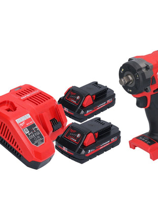 Milwaukee M18 FIW2F12-302 Akku Schlagschrauber 18 V 339 Nm 1/2" Brushless + 2x Akku 3,0 Ah + Ladegerät