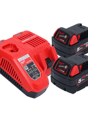 Milwaukee M18 FIW2F12-502 Akku Schlagschrauber 18 V 339 Nm 1/2" Brushless + 2x Akku 5,0 Ah + Ladegerät