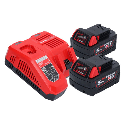 Milwaukee M18 FIW2F12-502 Akku Schlagschrauber 18 V 339 Nm 1/2" Brushless + 2x Akku 5,0 Ah + Ladegerät