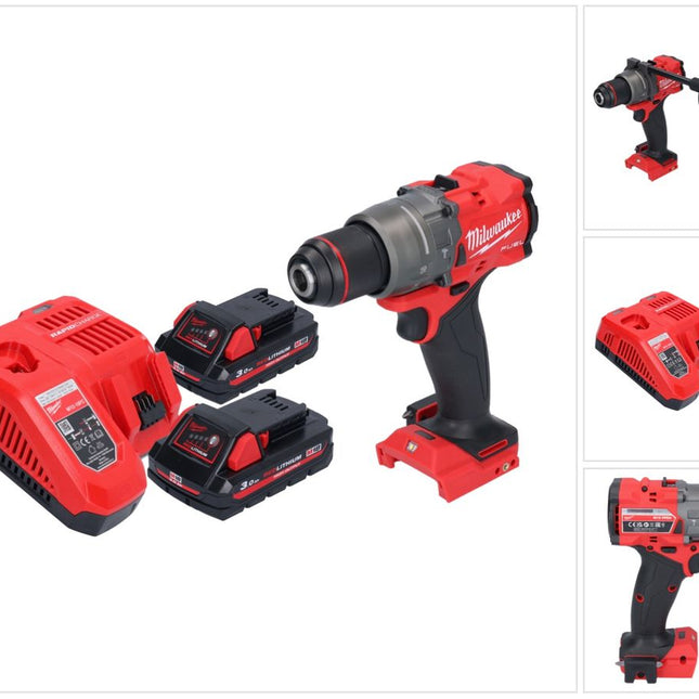 Milwaukee M18 FPD3-302 taladradora de percusión sin cable 18 V 158 Nm sin escobillas + 2x batería recargable 3.0 Ah + cargador