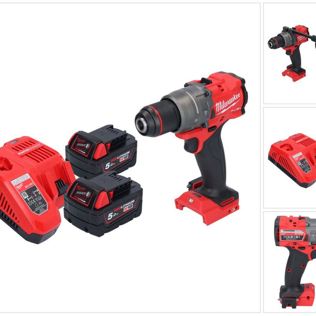 Milwaukee M18 FPD3-502 Akku Schlagbohrschrauber 18 V 158 Nm Brushless + 2x Akku 5,0 Ah + Ladegerät