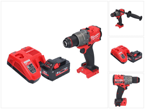 Milwaukee M18 FPD3-551 Perceuse-visseuse à percussion sans fil 18 V 158 Nm Brushless + 1x batterie 5,5 Ah + chargeur