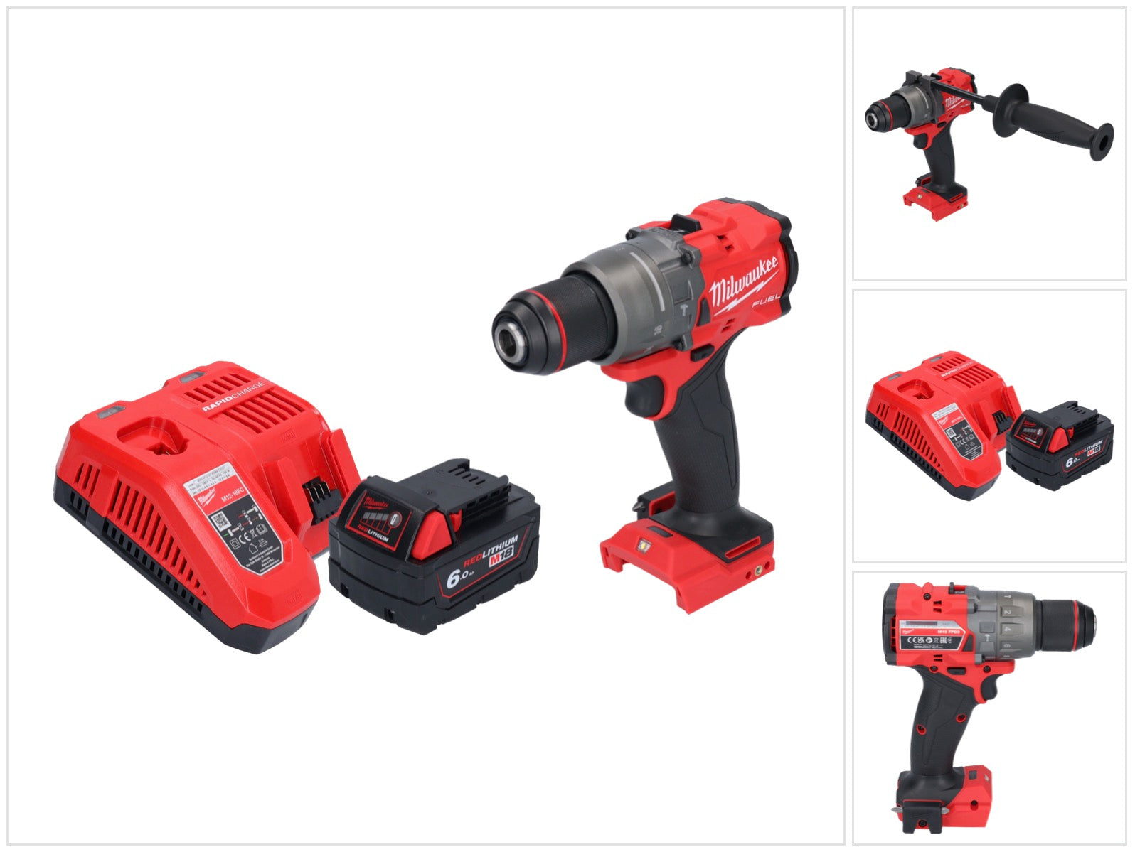 Milwaukee M18 FPD3 601 Akku Schlagbohrschrauber 18 V 158 Nm Brushless 1x Akku 6 0 Ah Ladegeraet 0 - toolbrothers