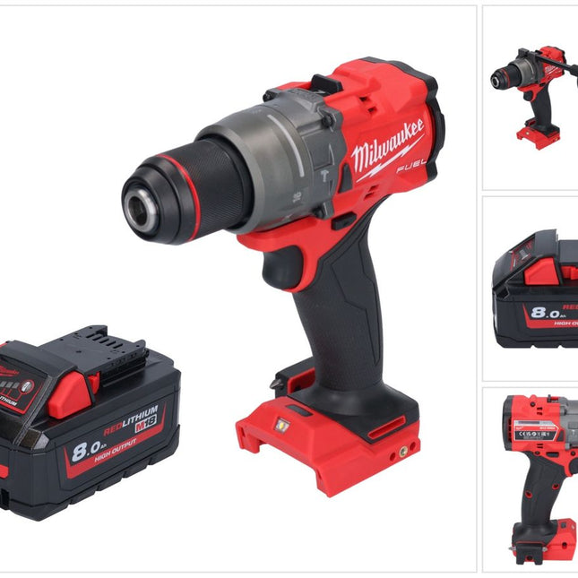 Milwaukee M18 FPD3-801 akumulatorowa wiertarko-wkrętarka udarowa 18 V 158 Nm bezszczotkowa + 1x akumulator 8,0 Ah - bez ładowarki
