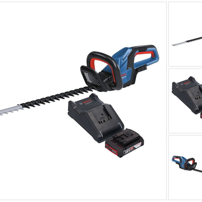 Bosch GHE 18V-60 Professional cordless hedge trimmer 18 V 60 cm brushless + 1x rechargeable battery 2.0 Ah + charger