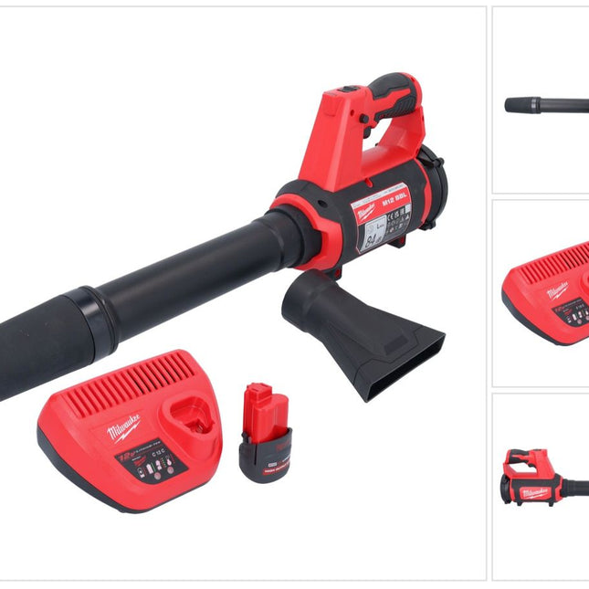 Milwaukee M12 BBL-251 akumulatorowa dmuchawa 12 V + 1x akumulator 2,5 Ah + ładowarka