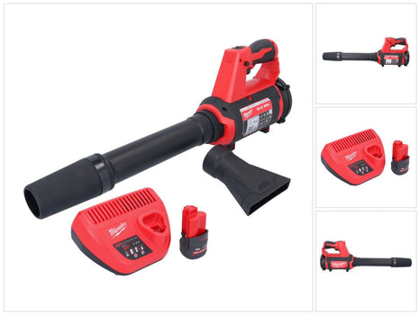 Souffleur sur batterie Milwaukee M12 BBL-251 12 V + 1x batterie 2,5 Ah + chargeur