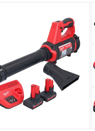 Milwaukee M12 BBL-502 Akku Gebläse 12 V + 2x Akku 5,0 Ah + Ladegerät