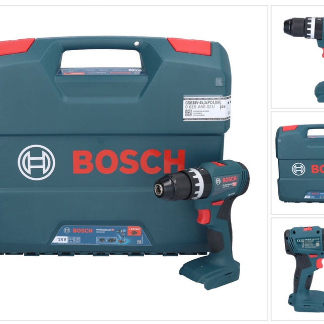 Bosch GSB 18V-45 Taladro atornillador profesional a batería 18 V 45 Nm sin escobillas + maletín en L - sin acumulador, sin cargador
