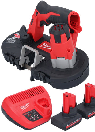 Milwaukee M12 BS-502 Akku Bandsäge 12 V 41 x 41 mm + 2x Akku 5,0 Ah + Ladegerät