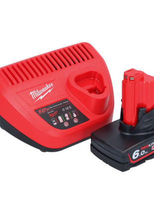 Milwaukee M12 BS-601 Akku Bandsäge 12 V 41 x 41 mm + 1x Akku 6,0 Ah + Ladegerät