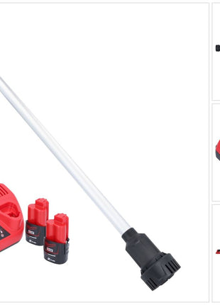 Milwaukee M12 BSWP-202 Akku Transferpumpe 12 V 34 l/min + 2x Akku 2,0 Ah + Ladegerät