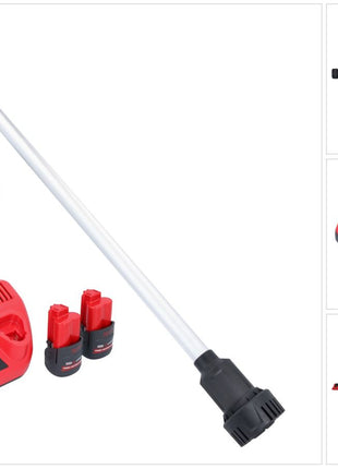 Milwaukee M12 BSWP-252 Akku Transferpumpe 12 V 34 l/min + 2x Akku 2,5 Ah + Ladegerät