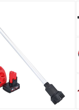 Milwaukee M12 BSWP-401 Akku Transferpumpe 12 V 34 l/min + 1x Akku 4,0 Ah + Ladegerät