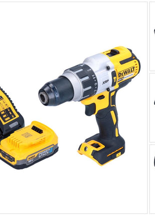 Perceuse à percussion sans fil DeWalt DCD 996 E1 18 V 95 Nm sans balais + 1 batterie 1,7 Ah + chargeur