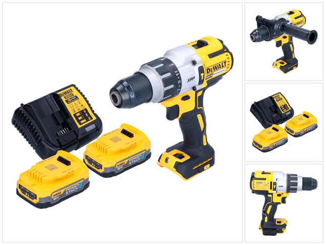 Taladradora percutora sin cable DeWalt DCD 996 E2 18 V 95 Nm sin escobillas + 2x batería 1,7 Ah + cargador
