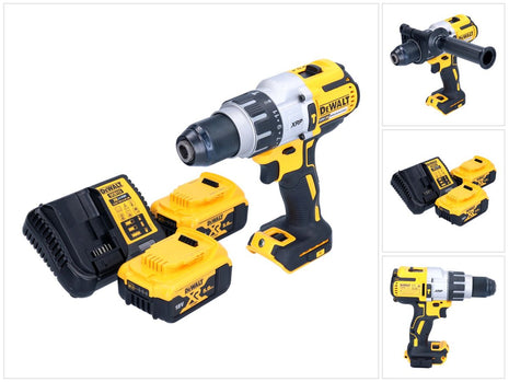 DeWalt DCD 996 P2 Perceuse-visseuse à percussion sans fil 18 V 95 Nm Brushless + 2x batterie 5,0 Ah + chargeur