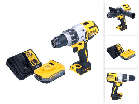 DeWalt DCD 996 H1 Perceuse-visseuse à percussion sans fil 18 V 95 Nm Brushless + 1x batterie Powerstack 5,0 Ah + chargeur