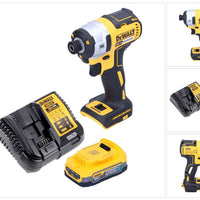 DeWalt DCF 887 E1 Akku Schlagschrauber 18 V 205 Nm 1/4" Brushless + 1x Akku 1,7 Ah + Ladegerät