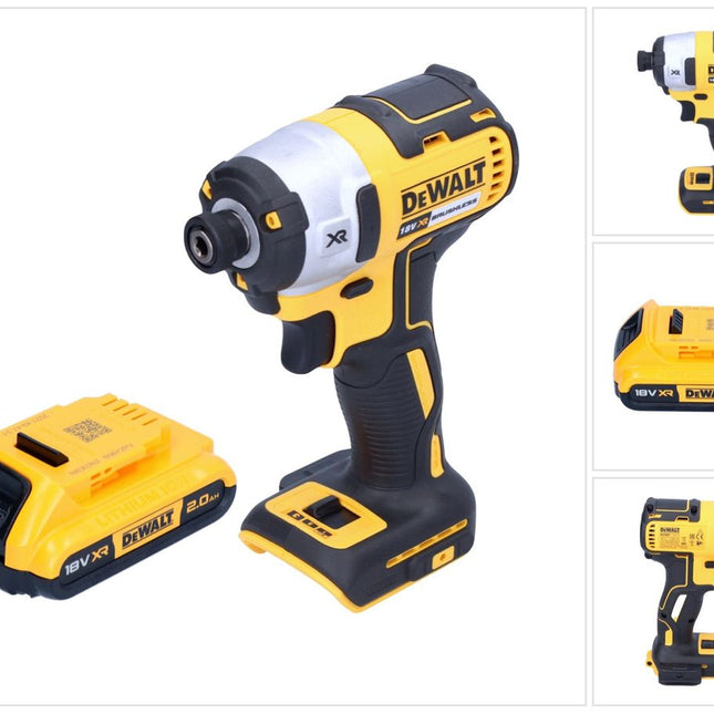 Akumulatorowy klucz udarowy DeWalt DCF 887 N 18 V 205 Nm 1/4" bezszczotkowy + 1x akumulator 2,0 Ah - bez ładowarki
