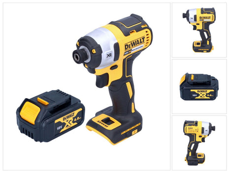 Akumulatorowy klucz udarowy DeWalt DCF 887 N 18 V 205 Nm 1/4" bezszczotkowy + 1x akumulator 4,0 Ah - bez ładowarki