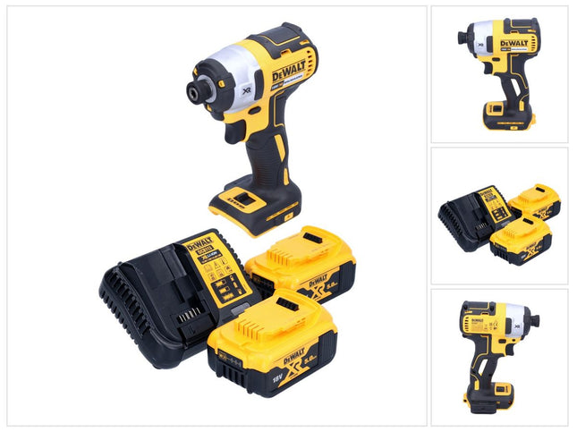 DeWalt DCF 887 P2 Llave de impacto 18 V 205 Nm 1/4'' Sin escobillas + 2x batería 5.0 Ah + cargador