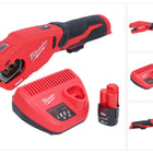 Milwaukee M12 PCSS-201 Akku Edelstahl Rohrabschneider 12 V 12 - 28 mm + 1x Akku 2,0 Ah + Ladegerät