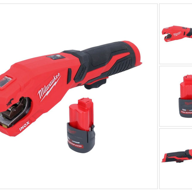 Milwaukee M12 PCSS-251 Akku Edelstahl Rohrabschneider 12 V 12 - 28 mm + Akku 2,5 Ah - ohne Ladegerät
