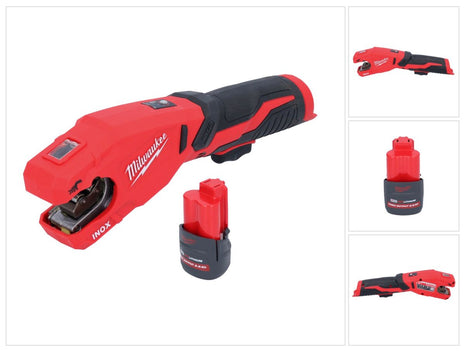 Milwaukee M12 PCSS-251 Tagliatubi a batteria in acciaio inox 12 V 12 - 28 mm + batteria 2,5 Ah - senza caricabatterie