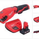 Milwaukee M12 PCSS-401 Akku Edelstahl Rohrabschneider 12 V 12 - 28 mm + 1x Akku 4,0 Ah + Ladegerät