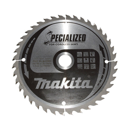 Makita CCF16540E Hoja de sierra SPECIALIZED 165 x 20 mm 40 dientes para madera ( B-32954 )