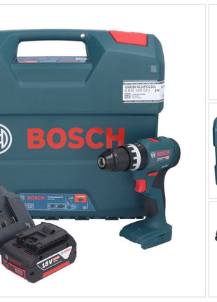 Bosch GSB 18V-45 Profesjonalna akumulatorowa wiertarko-wkrętarka udarowa 18 V 45 Nm bezszczotkowa + 1x akumulator 5,0 Ah + ładowarka + walizka L