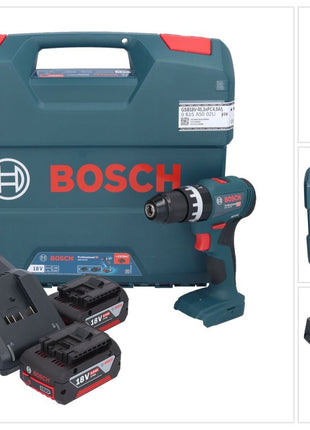 Bosch GSB 18V-45 Professional taladro percutor inalámbrico 18 V 45 Nm sin escobillas + 2x baterías 5,0 Ah + cargador + maletín L