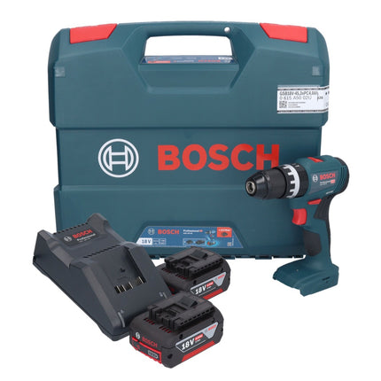 Bosch GSB 18V-45 Profesjonalna akumulatorowa wiertarko-wkrętarka udarowa 18 V 45 Nm bezszczotkowa + 2x akumulator 5,0 Ah + ładowarka + walizka L