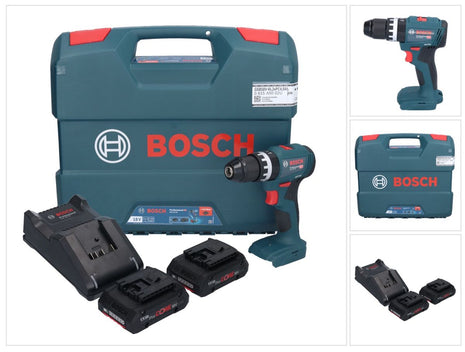 Bosch GSB 18V-45 Professional 18 V 45 Nm Brushless trapano avvitatore a percussione senza filo + 2x batteria ProCORE 4,0 Ah + caricabatterie + L-Case