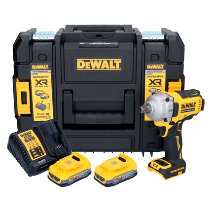 Akumulatorowy klucz udarowy DeWalt DCF 892 E2T 18 V 813 Nm 1/2" bezszczotkowy + 2x akumulator 1,7 Ah + ładowarka + TSTAK
