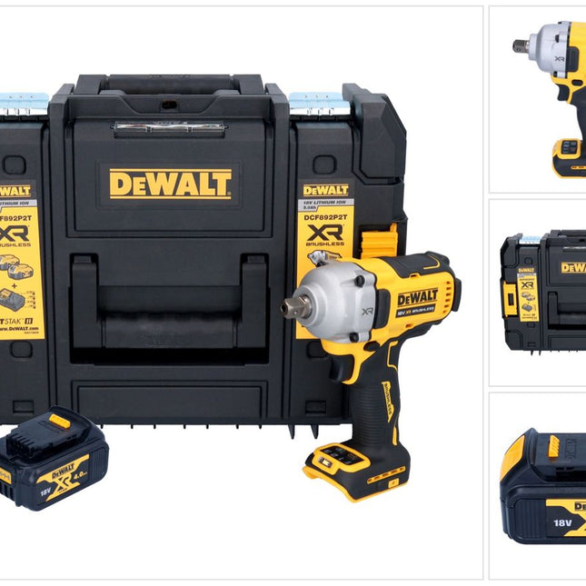 DeWalt DCF 892 NT Akku Schlagschrauber 18 V 813 Nm 1/2" Brushless + 1x Akku 4,0 Ah + TSTAK - ohne Ladegerät